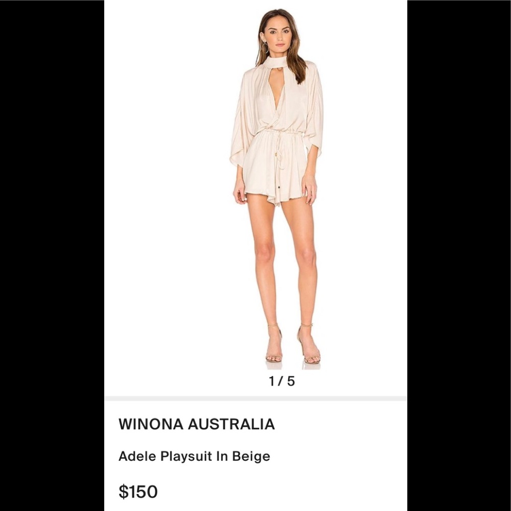 Winona Australia Adele Playsuit in Latte US size 6